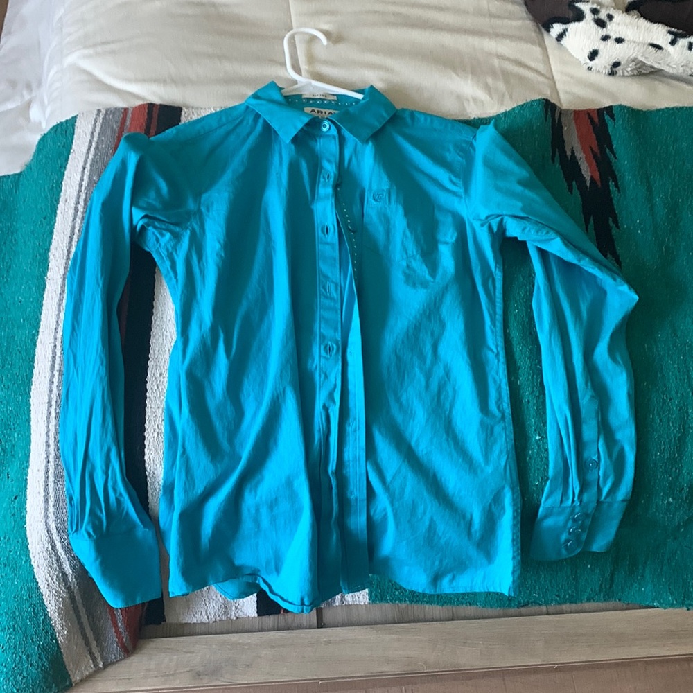Ariat small button up teal